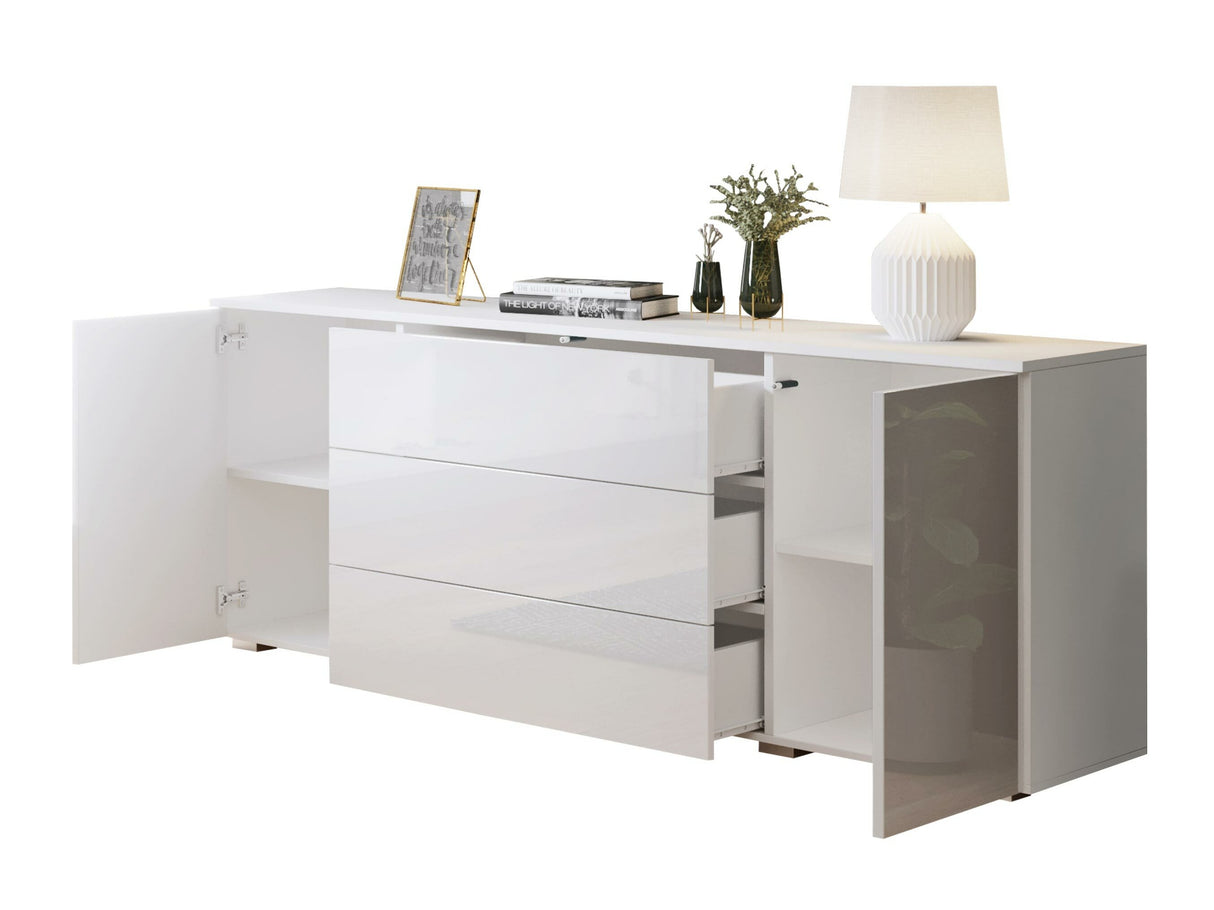 Komód PARIS 150 (Bamisio), Szín: Matera szürke + Gesztenye