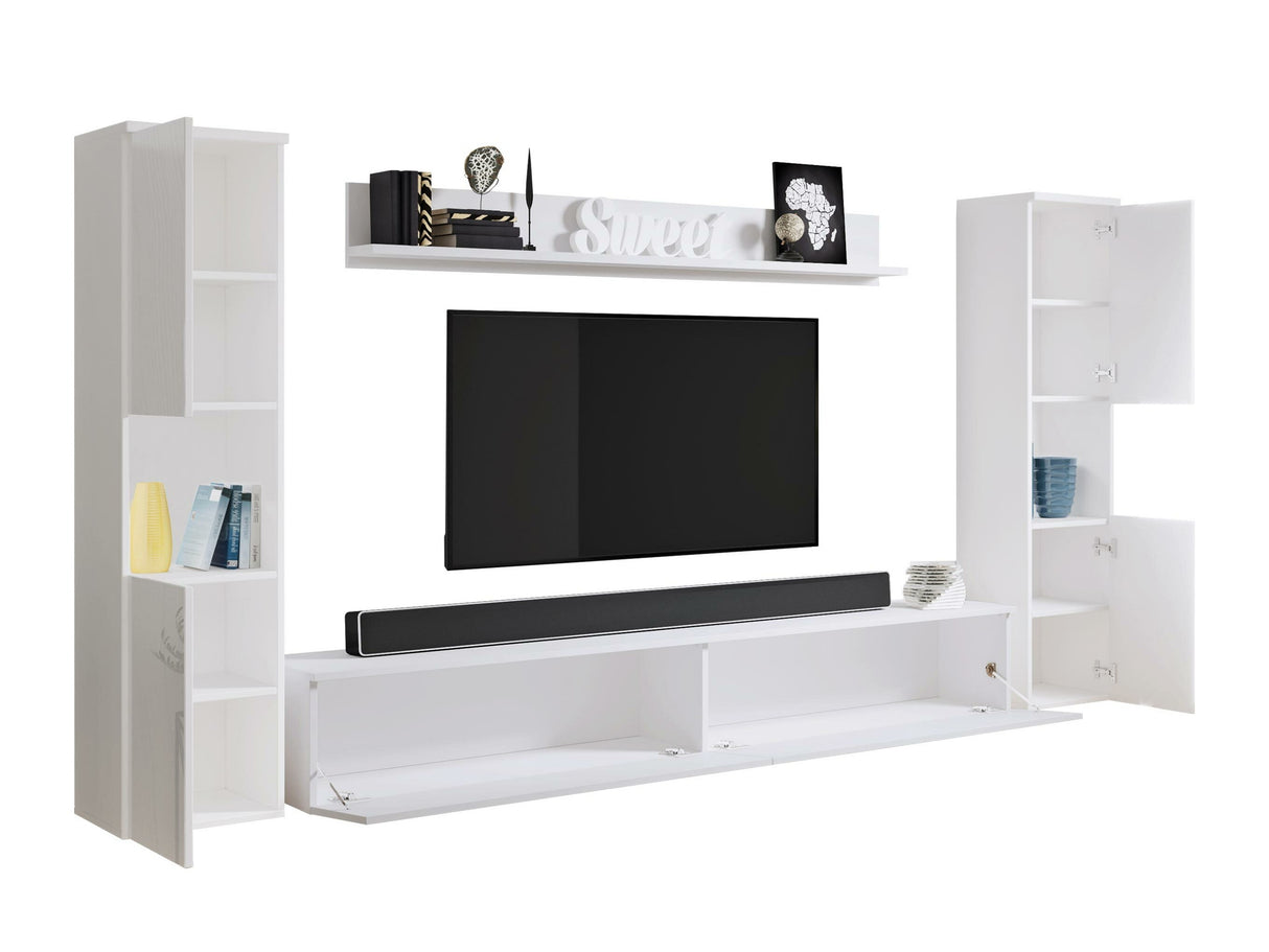 Nappali szett PARIS XL (Bamisio), Szín: Matera szürke + Gesztenye, Led világítás: Igen