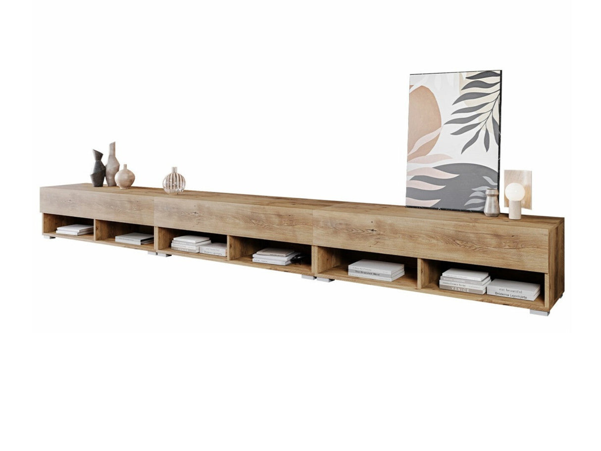 TV-állvány Lowboard A300 (Adenik 300), Szín: Gesztenye, Led világítás: Igen 4285062