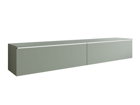 TV-állvány Lowboard D180 (Dlone 180), Led világítás: Igen, Szín: Poros zöld