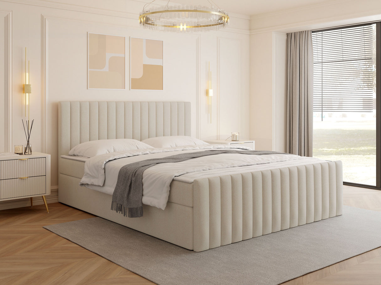 Kontinentális ágy Łóżko kontynentalne TIRULO FIX + topper M, Szín: Manila 02, Alvó felület mérete: 180 x 200 cm