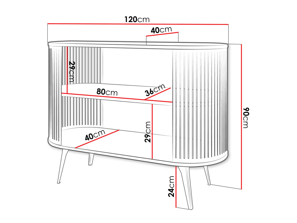 Könyvespolc Komoda ROENNI Miedziany, Szín: Rózsaszín + Kasmír
