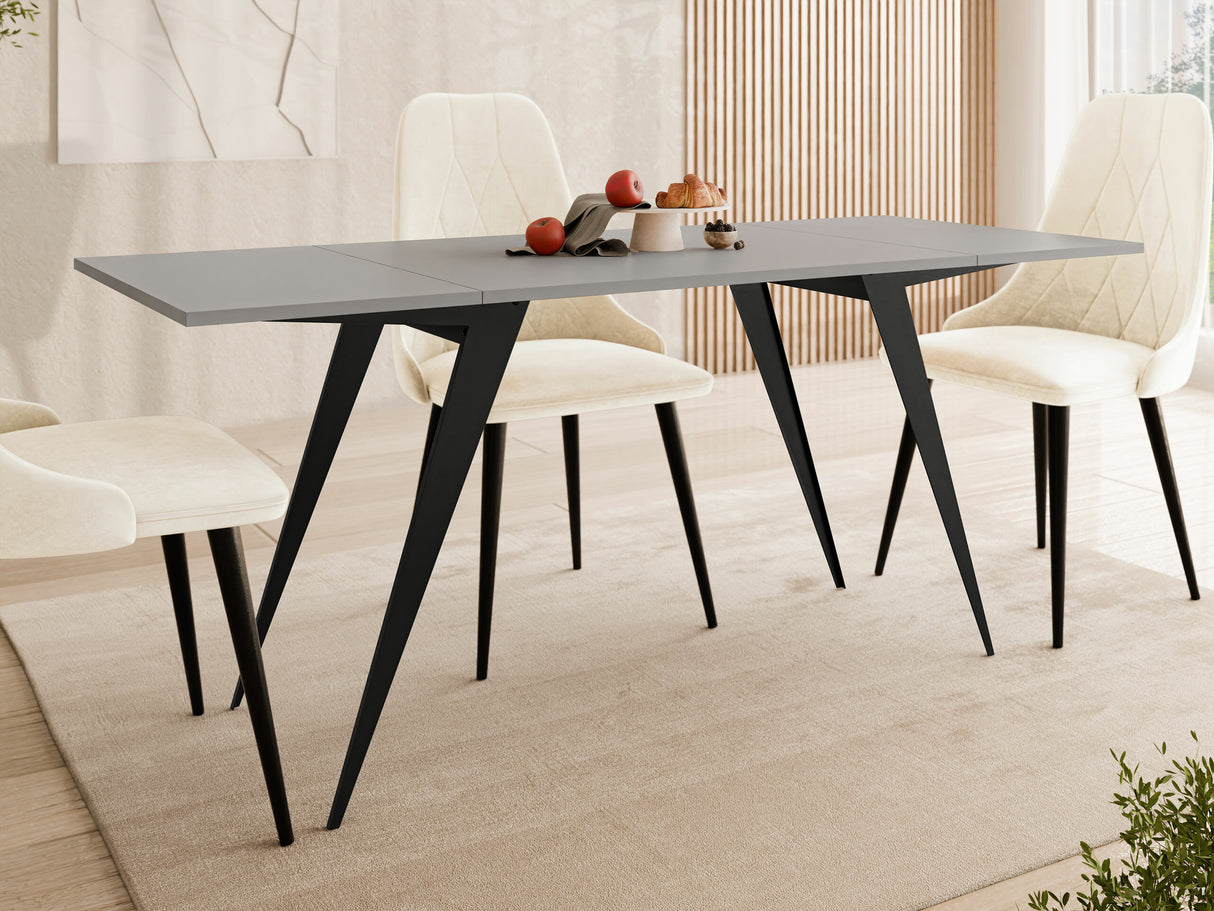 Kihajtható dohányzóasztal Ławostół XENA Czarny, Szín: Grafit + Fekete