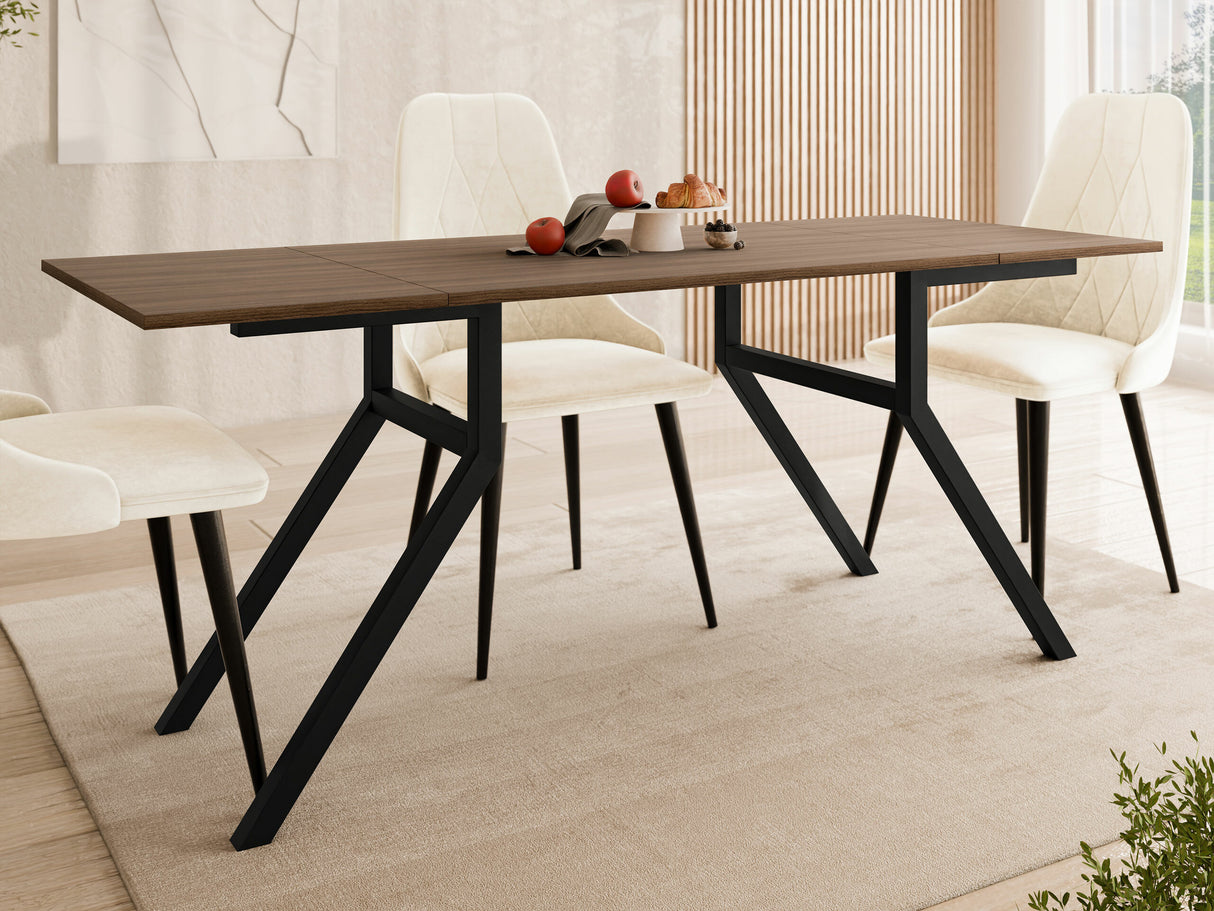 Kihajtható dohányzóasztal Ławostół XENA BIS, Szín: Dió + Fekete