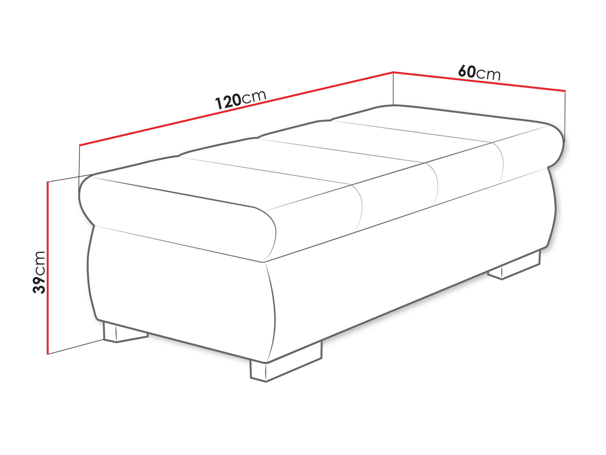 Kárpitozott pad BANGKOK / Caro D, Szín: Pianem 14