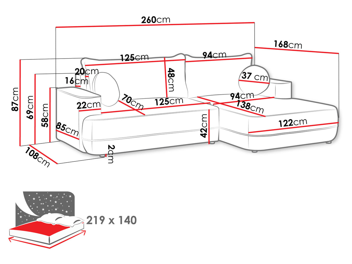 Sarokkanapé Narożnik FUEGO, Szín: Velo 633, Változatok: Balos 4307718