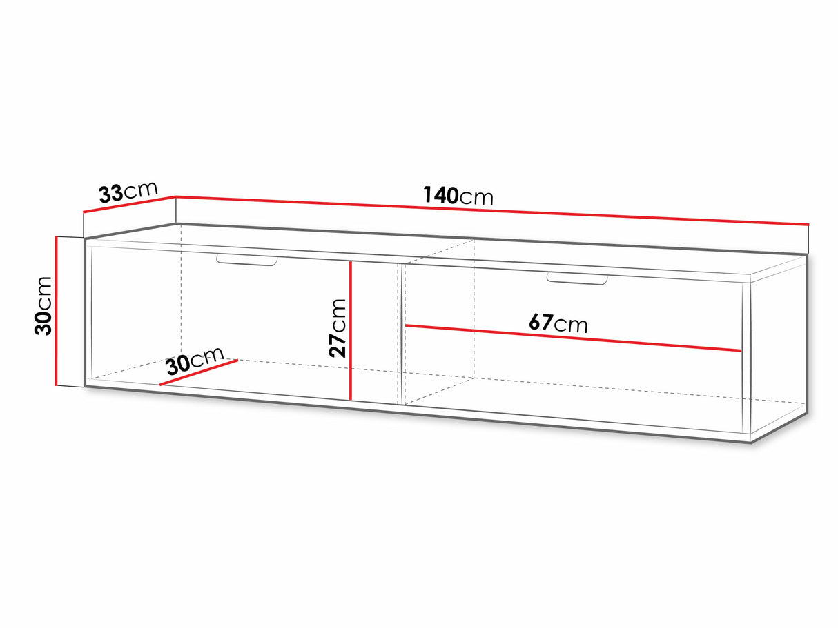 TV-állvány Szafka RTV SENNA 140 Biały (Fehér) 4307840