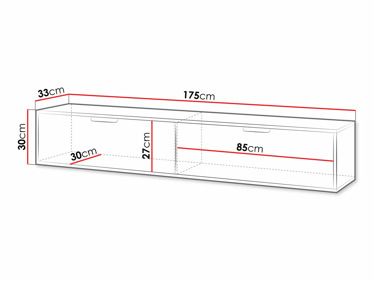 TV-állvány Szafka RTV SENNA 175 Biały (Fehér) 4307847