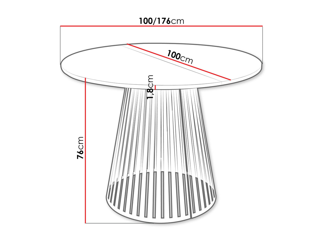 Asztal CONE 100, Szín: Kézműves aranytölgy