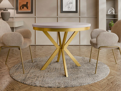 Asztal EDDER 90, Szín: Kasmír + Aranysárga