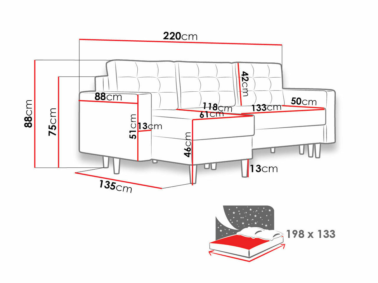 Sarokkanapé Ana (Bator), Szín: Kronos 01 4316060
