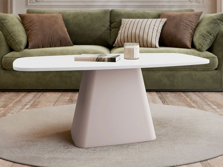 Dohányzóasztal Nema, Szín: Fehér + Kasmír