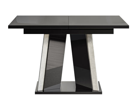 Asztal Stół DOHA Czarny połysk + Beton (Fényes fekete) 4323311