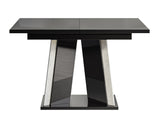 Asztal Stół DOHA 2 Czarny połysk + Beton (Fényes fekete) 4323313