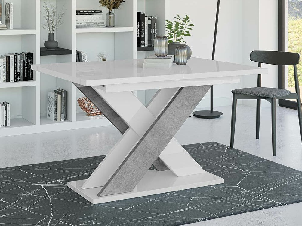 Asztal Xao (Dulcato), Szín: Fényes fehér + Beton 4323573