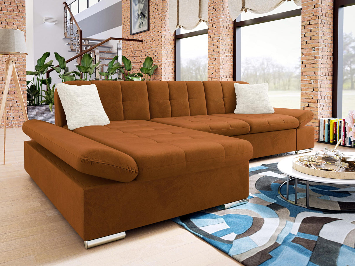 Sarokkanapé Malwi Premium (Laviva Premium), Szín: Pianem 21 + Mokka 03, Változatok: Balos