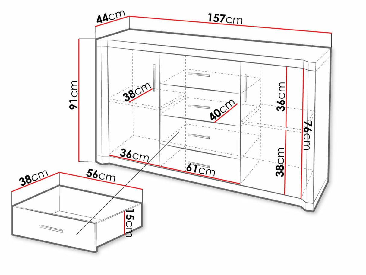 Komód Dallas D1, Szín: Triufel tölgy 4331384