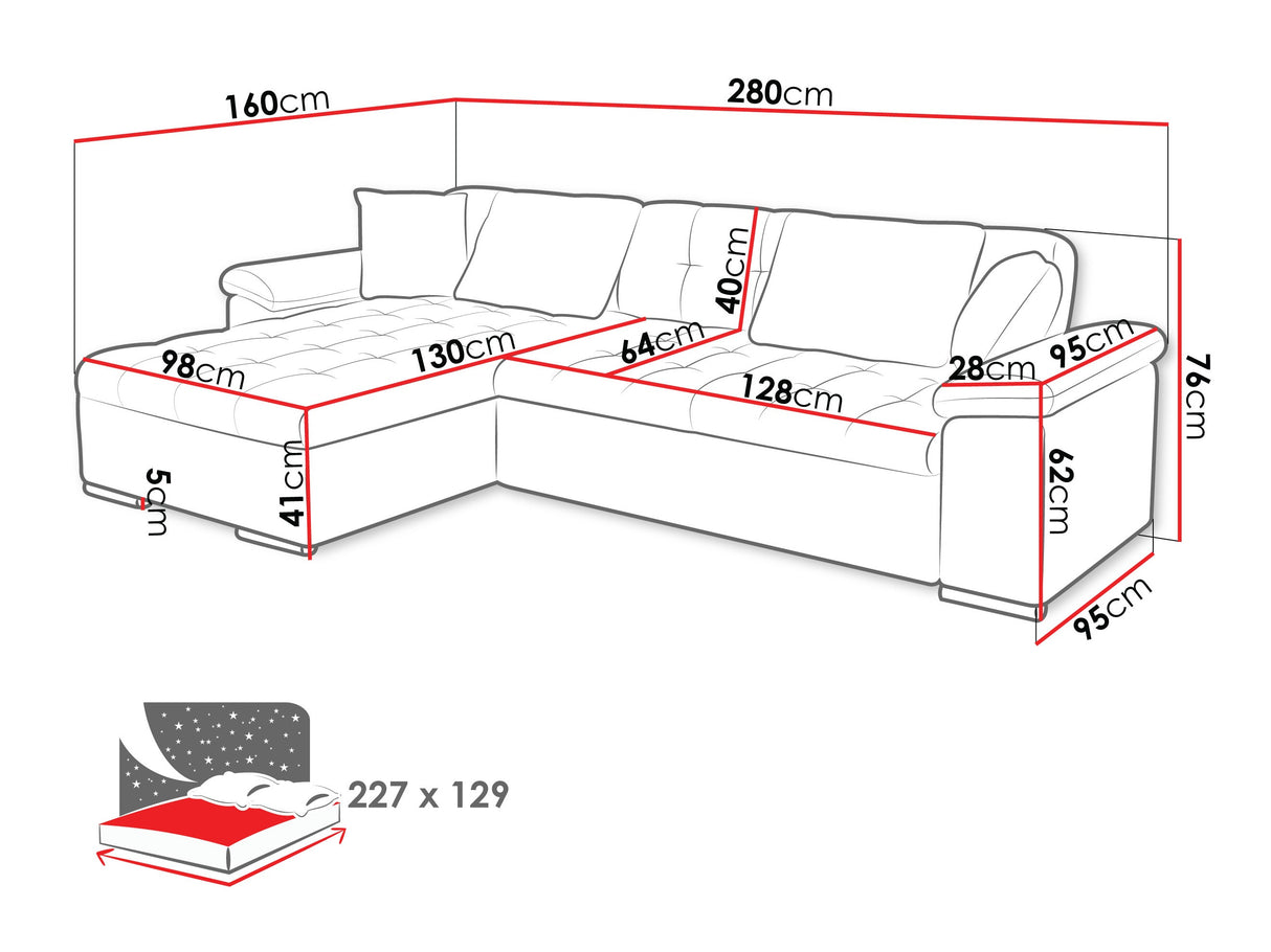 Sarokkanapé Diana (Dinem), Szín: Corbett 82, Változatok: Balos