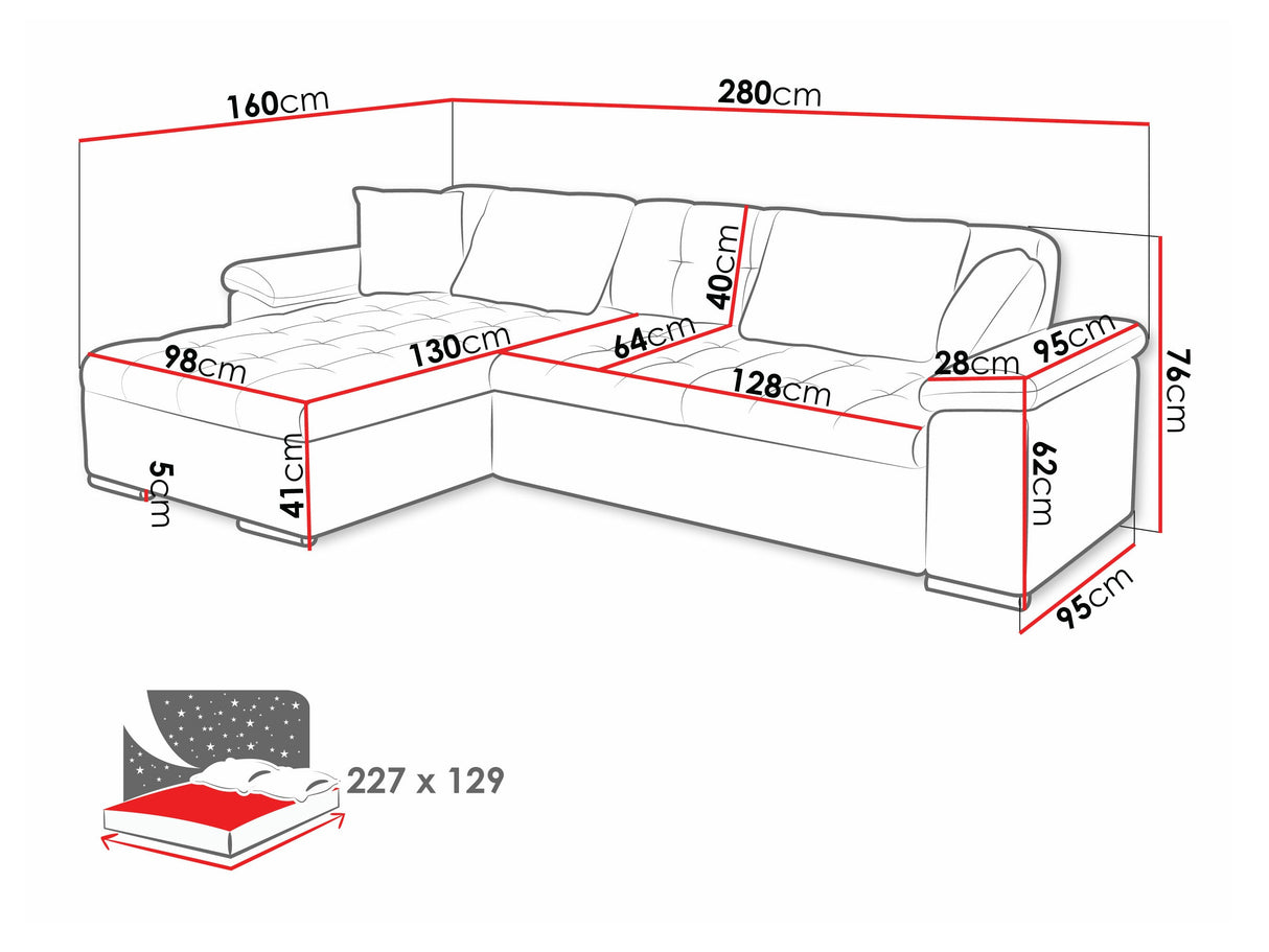 Sarokkanapé Diana (Dinem) Toptextil, Szín: Otusso 22 + Velvetto 06, Változatok: Balos 4331610