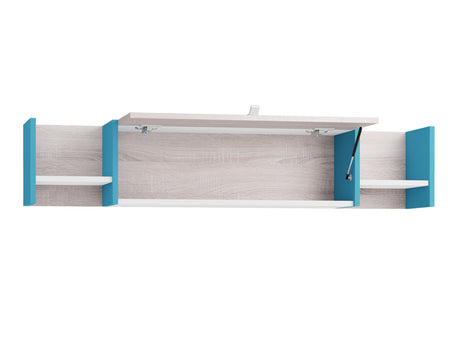 Fali polc PLANET System 12, Szín: Fekete + Tölgy + Bézs