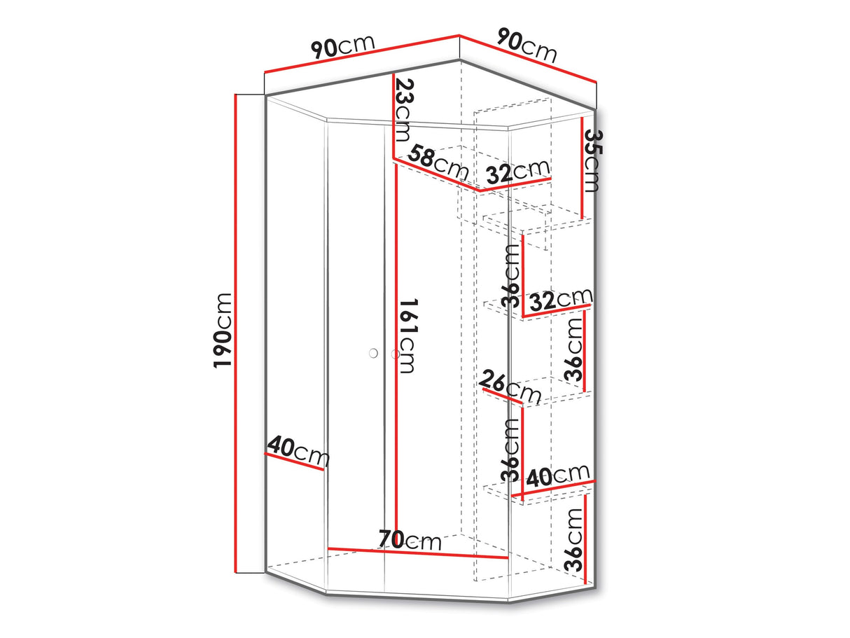 Sarokszekrény PIXEL SYSTEM PX2