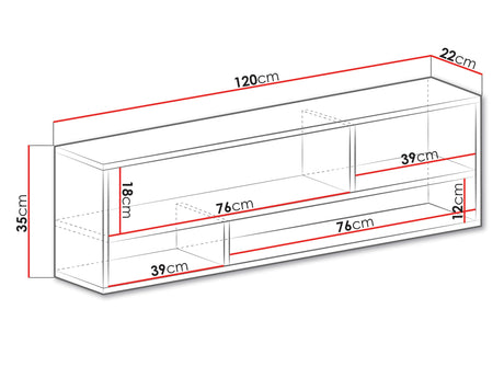 Fali polc PIXEL SYSTEM PX12