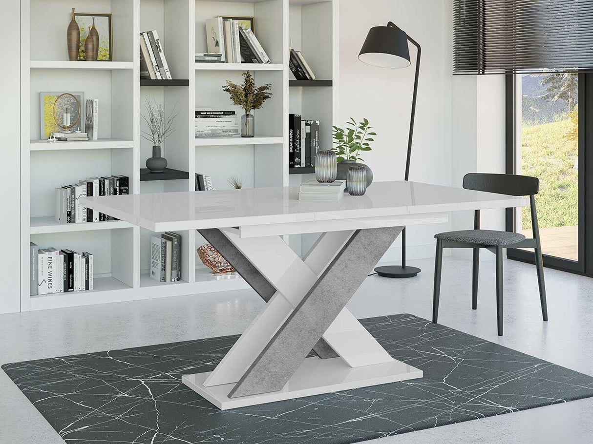 Asztal Xao (Dulcato), Szín: Fényes fehér + Beton 4333493