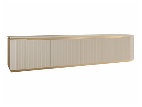 TV-állvány Szafka RTV 4K HILAFIN Beż Piaskowy + Złoty