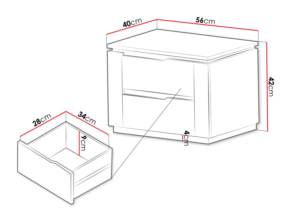 Éjjeliszekrény nemcny 2S HILAFIN Beż Piaskowy + Złoty
