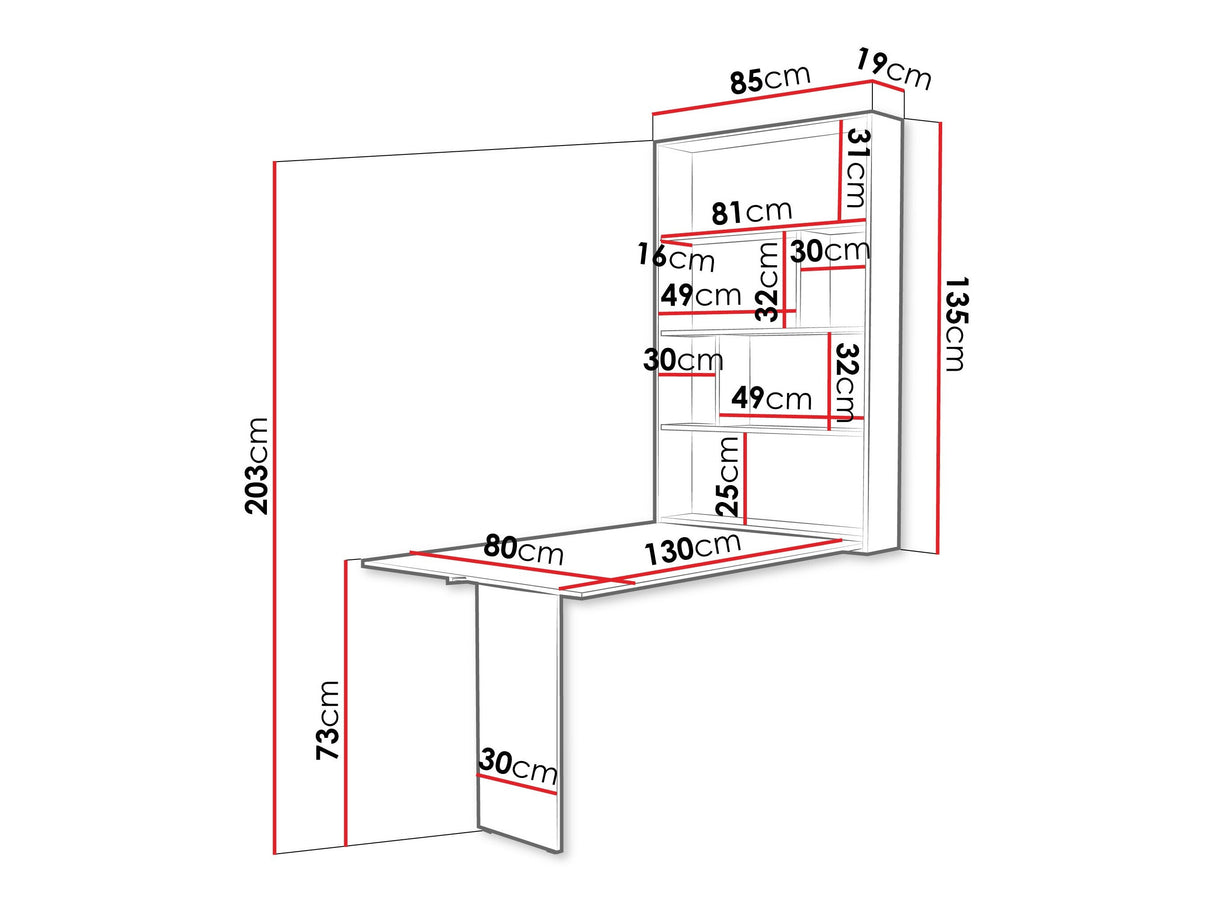 Összecsukható asztal ABI (Eden), Szín: Kasmír