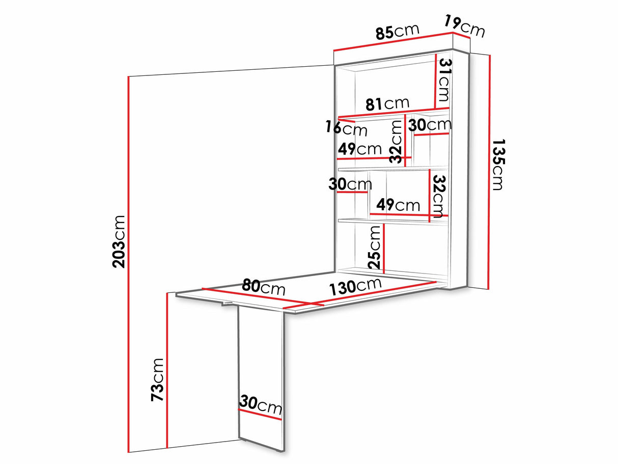 Összecsukható asztal ABI (Eden) Szín: Sonoma tölgy 4338159