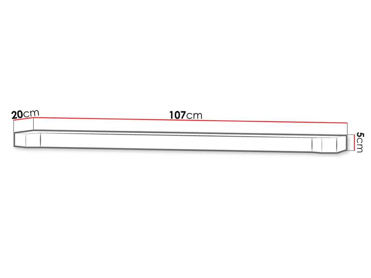 Fali polc Dallas D10 (Xavier), Szín: Triufel tölgy 4338234