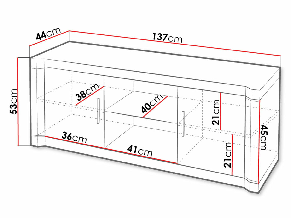 TV-állvány Dallas D12 (Xavier), Szín: Triufel tölgy 4338251