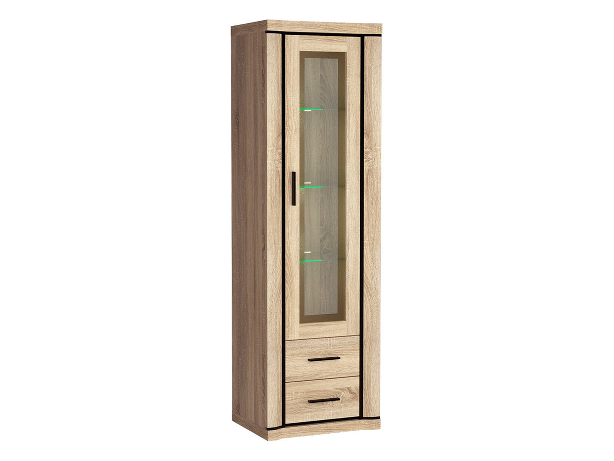 Könyvespolc Dallas D16 (Xavier), Szín: Sonoma tölgy, Led világítás: Igen 4338289