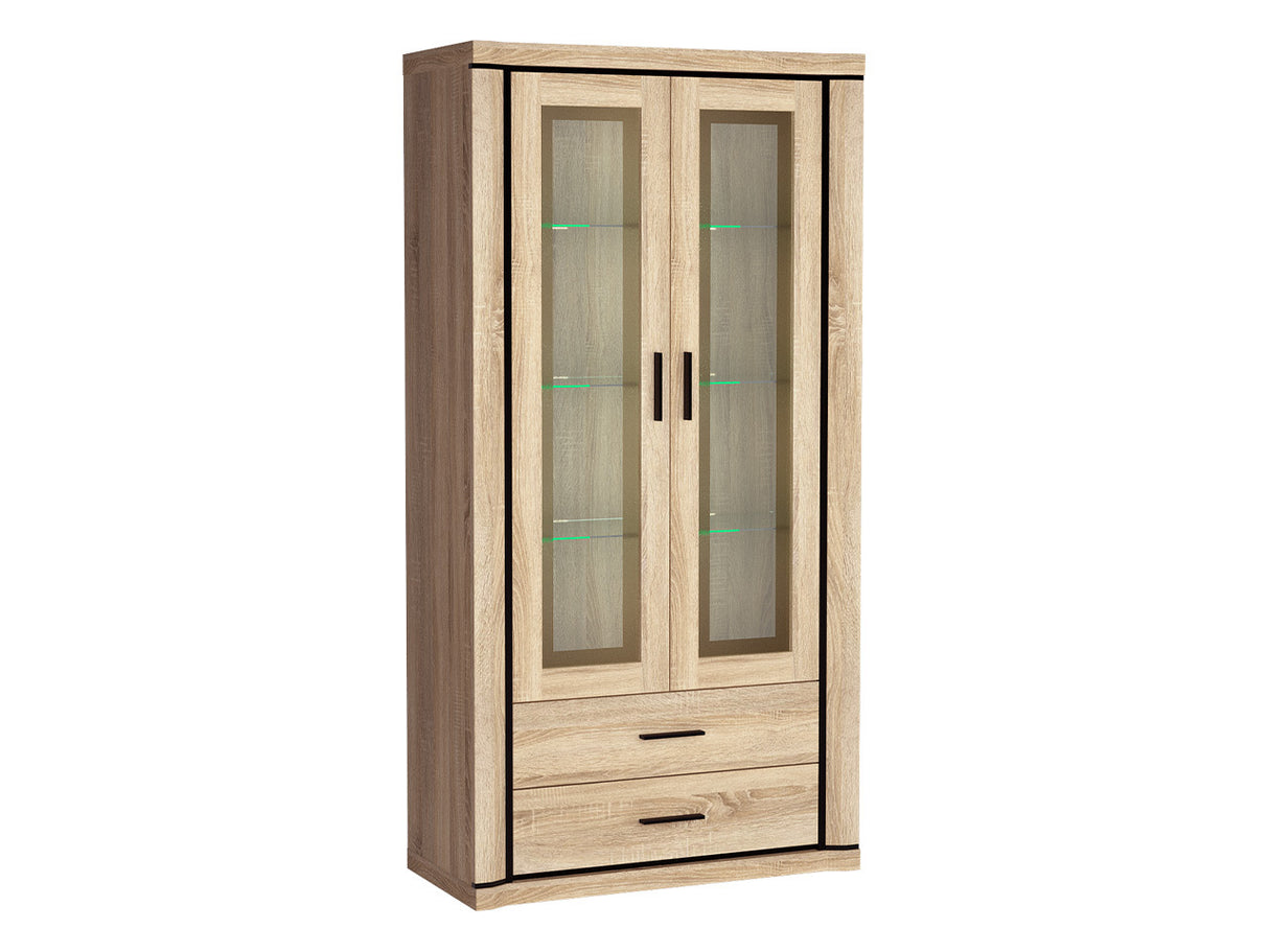 Könyvespolc Dallas D17 (Xavier), Szín: Sonoma tölgy, Led világítás: Igen 4338314