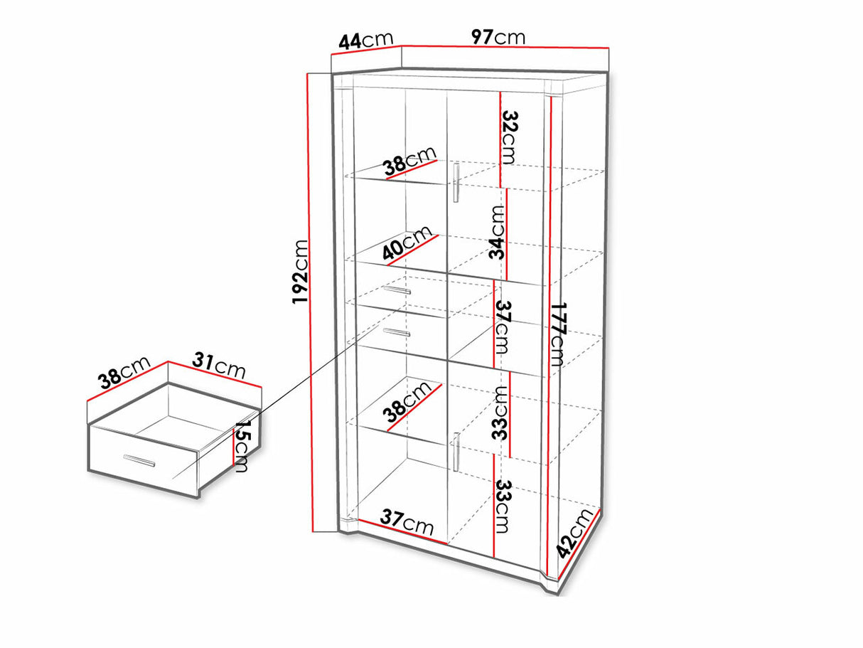 Könyvespolc Dallas D23, Szín: Sonoma tölgy 4338387