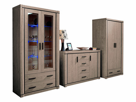 Nappali szett Dallas IV (Xavier) , Szín: Triufel tölgy, Led világítás: Nem, Könyvespolcok: Nem 4338464