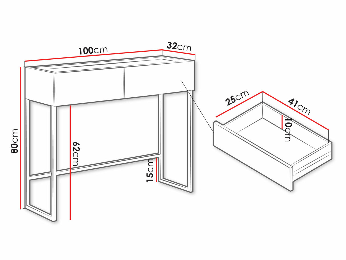 Konzolasztal COMO 2SZ, Szín: Kasmír 4338509