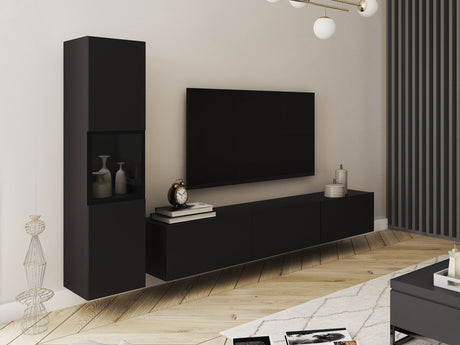 Nappali szett BERLIN I, Szín: Grafit, Led világítás: Nem