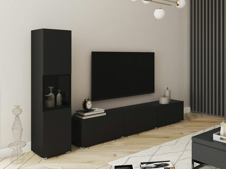 Nappali szett BERLIN I, Szín: Grafit, Led világítás: Nem