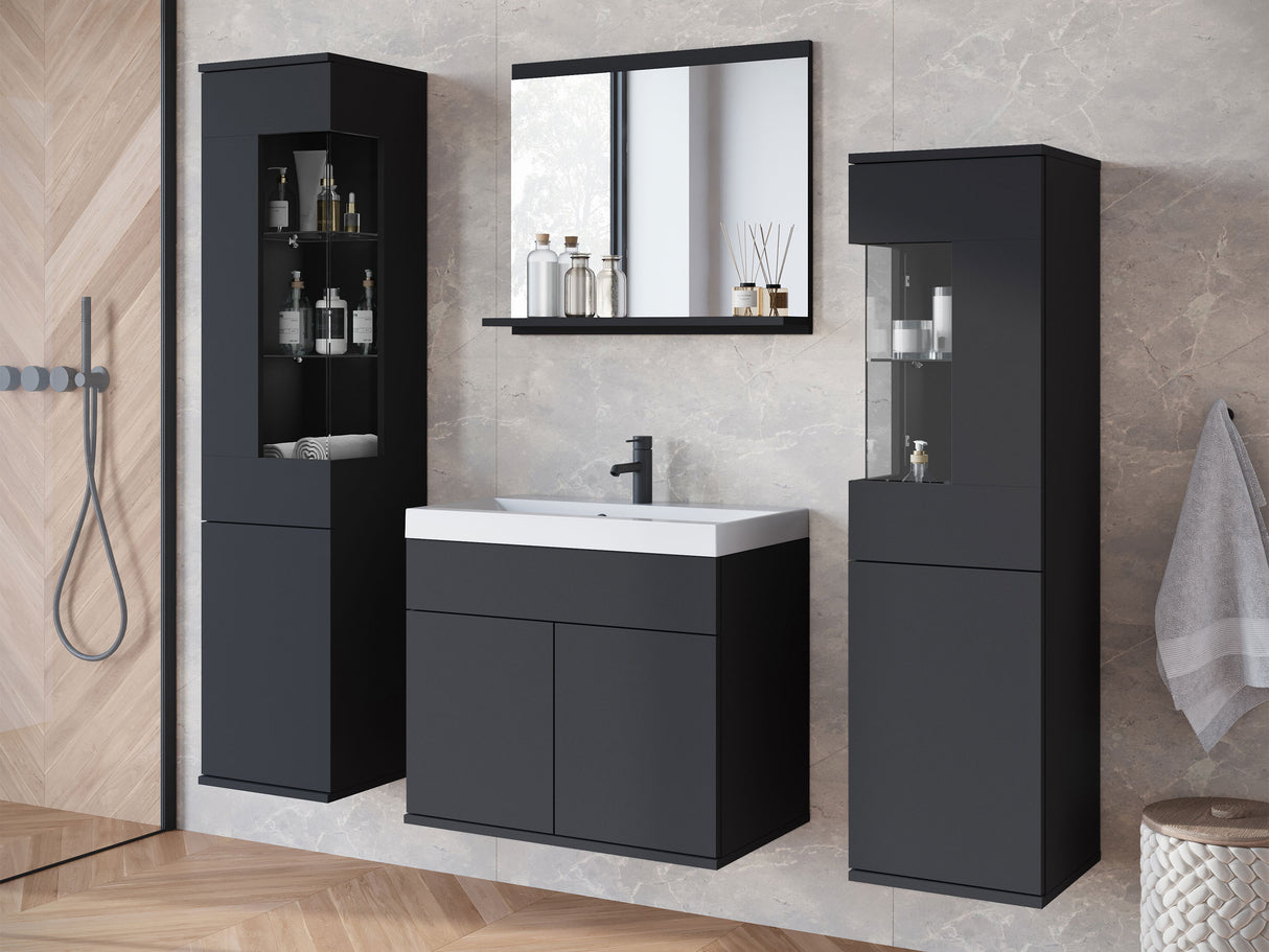 Fürdőszoba garnitúra z umywalką NAIROBI, Szín: Grafit, Led világítás: Nem