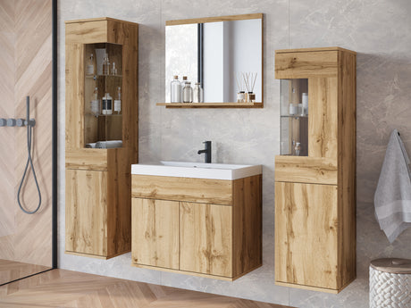 Fürdőszoba garnitúra z umywalką NAIROBI, Szín: Wotan tölgy, Led világítás: Nem