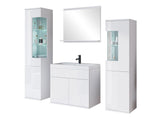 Fürdőszoba garnitúra z umywalką NAIROBI, Szín: Fehér + Fényes fehér, Led világítás: Igen