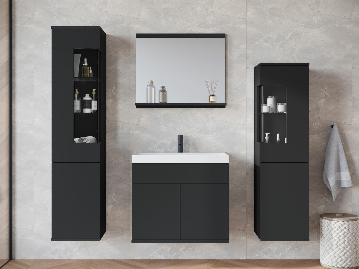 Fürdőszoba garnitúra z umywalką NAIROBI, Szín: Grafit, Led világítás: Nem