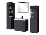 Fürdőszoba garnitúra z umywalką NAIROBI, Szín: Grafit, Led világítás: Igen