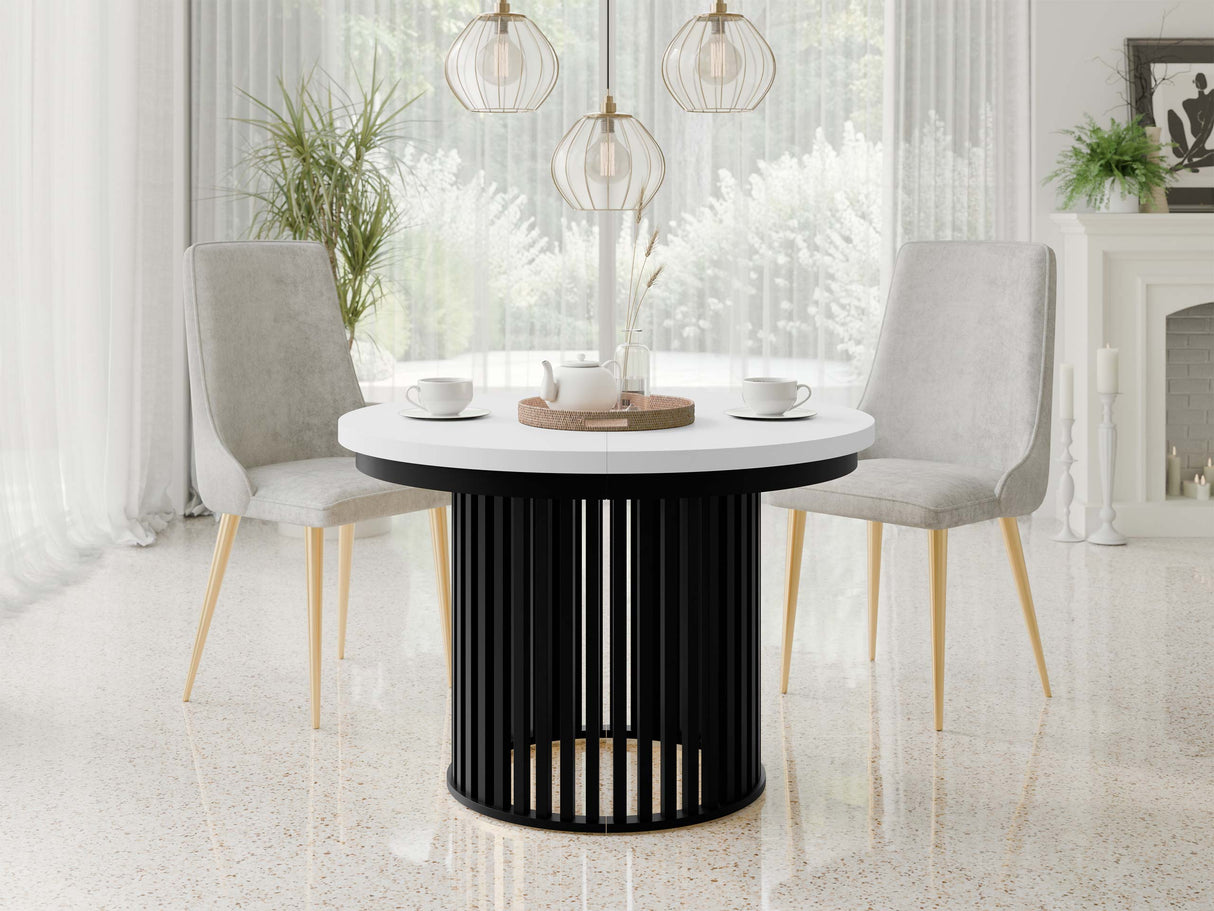 Asztal KOMO FI 100+(2X50), Szín: Fehér + Fekete