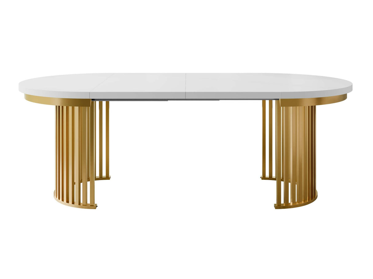 Asztal KOMO FI 100+(2X50), Szín: Fehér + Aranysárga