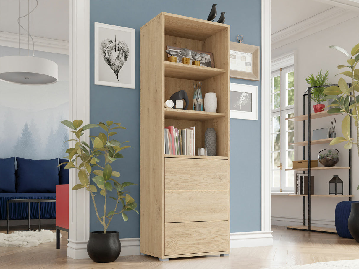 Könyvespolc GESITA R3SZ, (Tölgy) 4346121