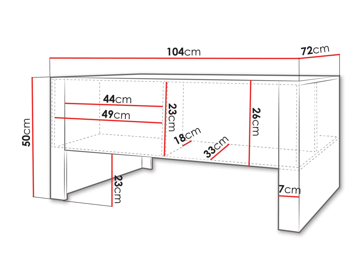 Dohányzóasztal Ława 103 1D TORE 06