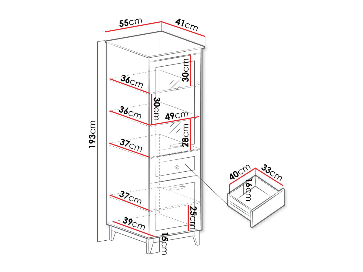 Könyvespolc WINDSOR W-6 Kasmír, -világítás: Igen